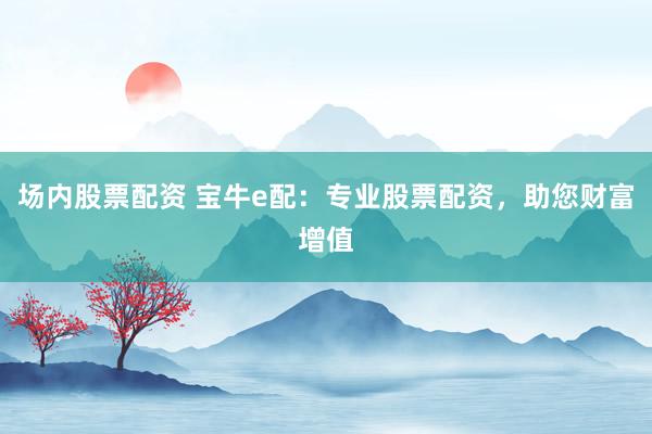 场内股票配资 宝牛e配：专业股票配资，助您财富增值