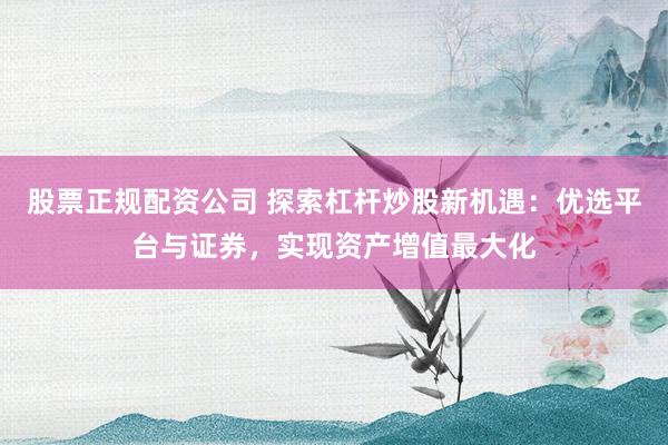 股票正规配资公司 探索杠杆炒股新机遇：优选平台与证券，实现资产增值最大化